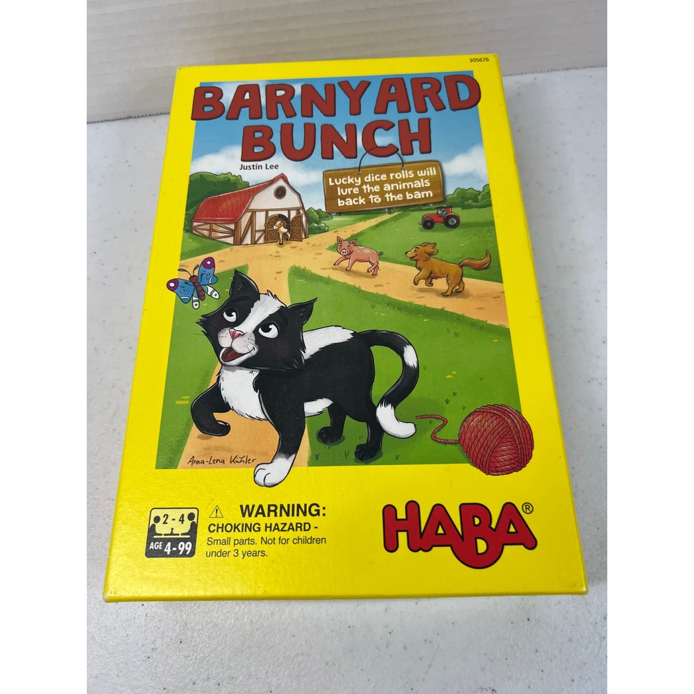 HABA Barnyard Bunch Board Game 305676 Justin Lee Animals Complete Kids Ages 4+